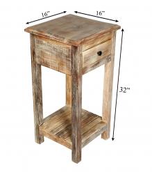 SOLID RECLAIMED TEAK WOOD SIDETABLE END TABLE