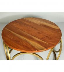 SOLID RECLAIMED TEAK WOOD & METAL COFFEE TABLE 