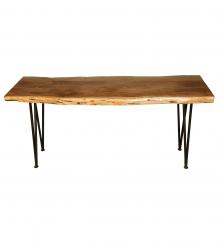 SOLID LIVE EDGE WOOD CONSOLE TABLE