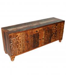 CARVED WOOD TV CABINET JALI