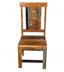 HAND CARVED SOLID RECLAIMED TEAK WOOD CHAIR