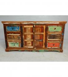 WOODEN 6 DRAWER SIDEBOARD