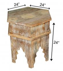 RECLAIMED WOOD END TABLE / NIGHTSTAND