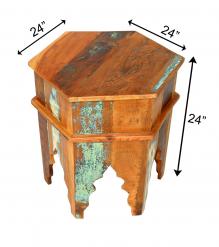 RECLAIMED WOOD END TABLE / NIGHTSTAND