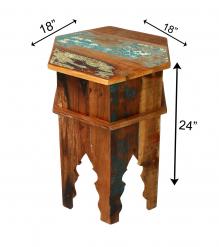 RECLAIMED WOOD END TABLE / NIGHTSTAND