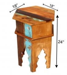 RECLAIMED WOOD END TABLE / NIGHTSTAND