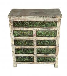 SOLID WOOD & METAL BUREAU SIDEBOARD