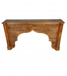 HAND CARVED SOLID WOOD CONSOLE