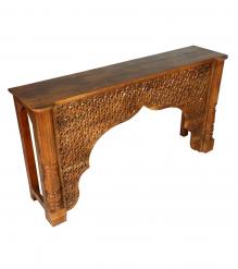 HAND CARVED SOLID WOOD CONSOLE