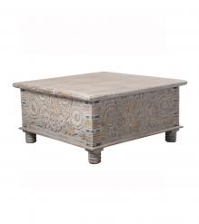 SOLID RECLAIMED TEAK WOOD DOUBLE OPEN TRUNK TABLE
