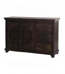 HAND CARVED SOLID WOOD SIDEBOARD