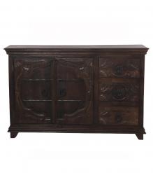HAND CARVED SOLID WOOD SIDEBOARD