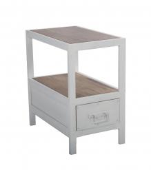 SOLID IRON & WOOD END TABLE SIDE TABLE