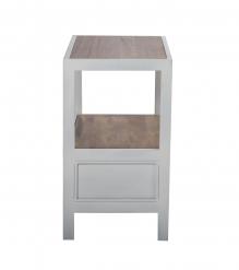 SOLID IRON & WOOD END TABLE SIDE TABLE