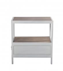 SOLID IRON & WOOD END TABLE SIDE TABLE