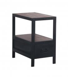 SOLID WOOD & IRON END TABLE SIDE TABLE