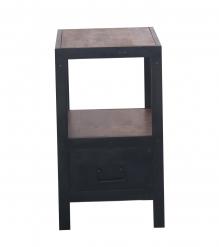 SOLID WOOD & IRON END TABLE SIDE TABLE