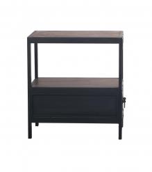SOLID WOOD & IRON END TABLE SIDE TABLE