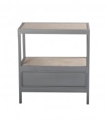 SOLID WOOD & IRON END TABLE SIDE TABLE
