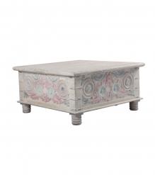 HAND CARVED SOLID WOOD TRUNK COFFEE TABLE