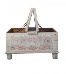 HAND CARVED SOLID WOOD TRUNK COFFEE TABLE