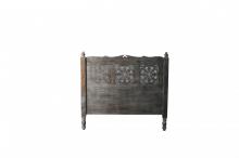 HAND CARVED SOLID WOOD QUEEN BED