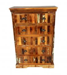 SOLID RECLAIMED TEAK WOOD BUREAU DRESSER CHEST