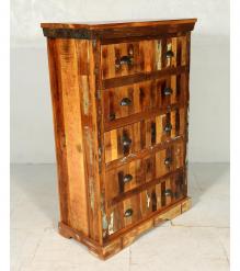 SOLID RECLAIMED TEAK WOOD BUREAU DRESSER CHEST