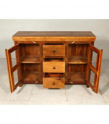 SOLID RECLAIMED TEAK SIDEBOARD WITH 2 DOORS AND 3 DRAWERS