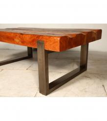 SOLID RECLAIMED TEAK WOOD & IRON COFFEE TABLE - INCREDIBLE!!