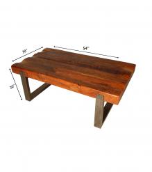 SOLID RECLAIMED TEAK WOOD & IRON COFFEE TABLE - INCREDIBLE!!