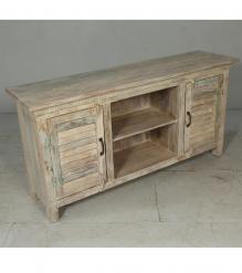 SOLID RECLAIMED TEAK WOOD 2 DOOR CONSOLE SIDEBOARD