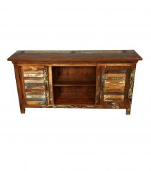 SOLID RECLAIMED TEAK WOOD 2 DOOR CONSOLE SIDEBOARD
