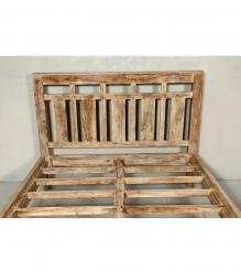 SOLID ROSEWOOD QUEEN BED - HEADBOARD, FOOTBOARD, SIDE RAILS, SLATS