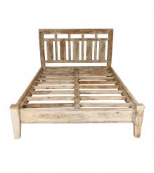 SOLID ROSEWOOD QUEEN BED - HEADBOARD, FOOTBOARD, SIDE RAILS, SLATS