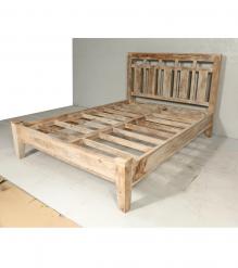 SOLID ROSEWOOD QUEEN BED - HEADBOARD, FOOTBOARD, SIDE RAILS, SLATS