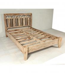 SOLID ROSEWOOD QUEEN BED - HEADBOARD, FOOTBOARD, SIDE RAILS, SLATS