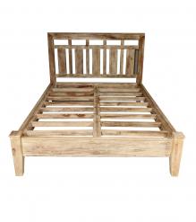SOLID ROSEWOOD QUEEN BED - HEADBOARD, FOOTBOARD, SIDE RAILS, SLATS