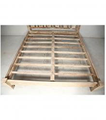 SOLID ROSEWOOD KING BED - HEADBOARD, FOOTBOARD, SIDE RAILS, SLATS