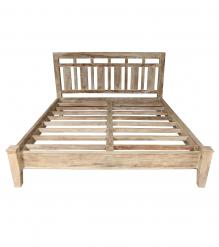 SOLID ROSEWOOD KING BED - HEADBOARD, FOOTBOARD, SIDE RAILS, SLATS