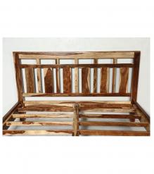 SOLID ROSEWOOD KING BED - HEADBOARD, FOOTBOARD, SIDE RAILS, SLATS