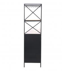 SOLID WOOD & IRON SCOOTER WINE RACK