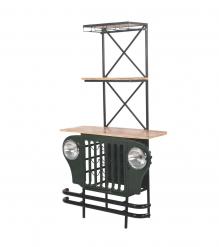 SOLID WOOD & IRON JEEP INSPIRED WINE RACK