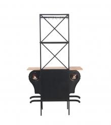 SOLID WOOD & IRON JEEP INSPIRED WINE RACK