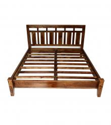 SOLID ROSEWOOD KING BED - HEADBOARD, FOOTBOARD, SIDE RAILS, SLATS