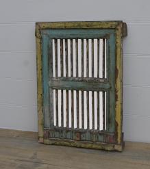 SOLID RECLAIMED WOOD MIRROR W/ IRON BARS