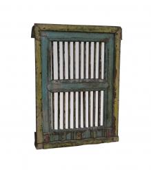 SOLID RECLAIMED WOOD MIRROR W/ IRON BARS