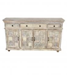 SOLID RECLAIMED TEAK WOOD SIDEBOARD CABINET CONSOLE W/ 4 DOORS & 4 DRAWERS