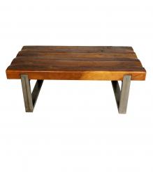 SUPER THICK RECLAIMED TEAK & IRON COFFEE TABLE