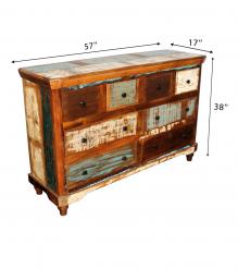 SOLID RECLAIMED TEAK WOOD DRESSER SIDEBOARD BUREAU
